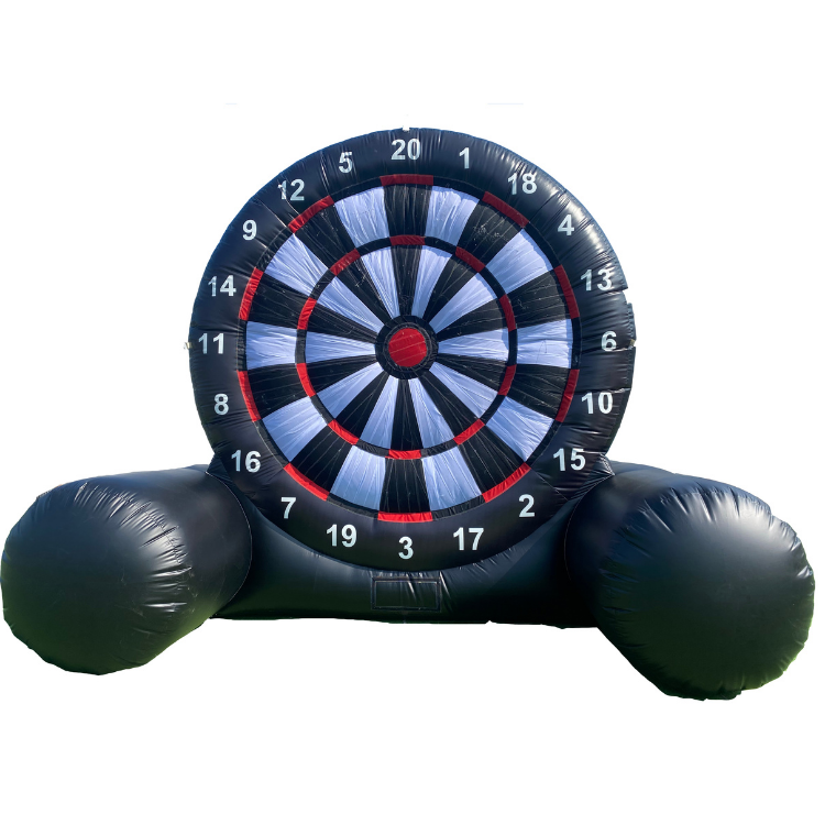 Front view of giant Inflatable Soccer Dartboard for outdoor events