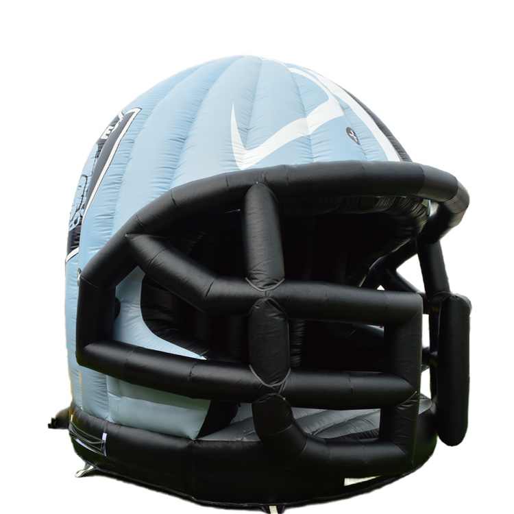 Raiders Helmet Bounce House branding for sports-themed event rentals