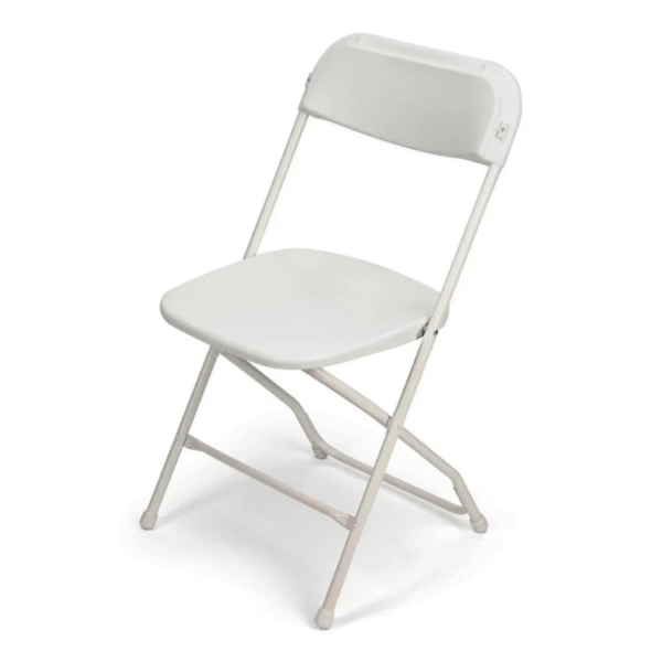 White folding chair rental in Hanford