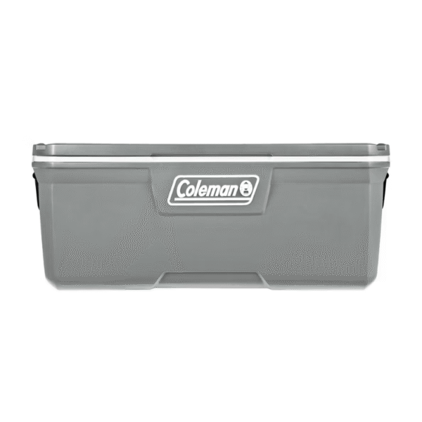 Coleman ice chest cooler rental in Hanford 150QT – extra large party cooler with seat lid and cup holders