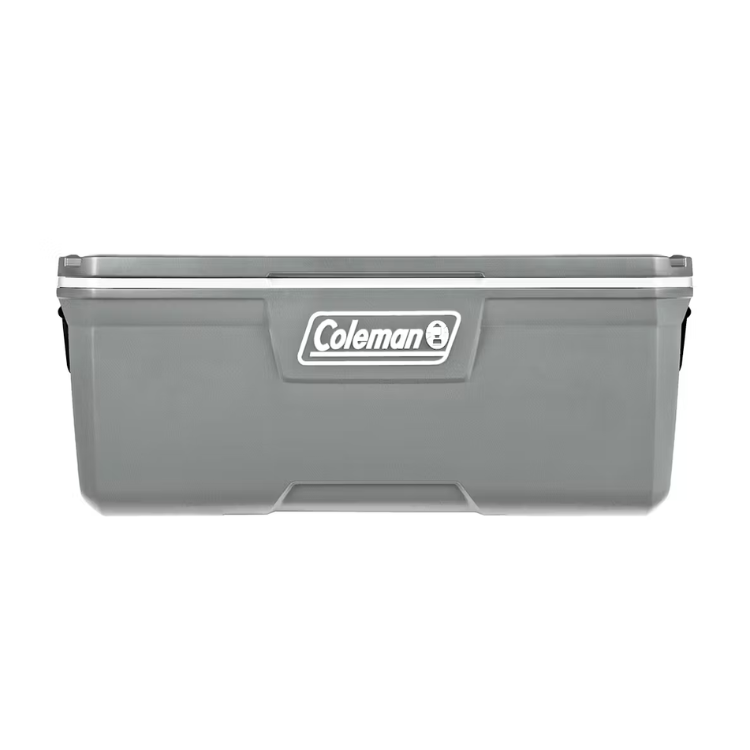Coleman ice chest cooler rental in Hanford 150QT – extra large party cooler with seat lid and cup holders