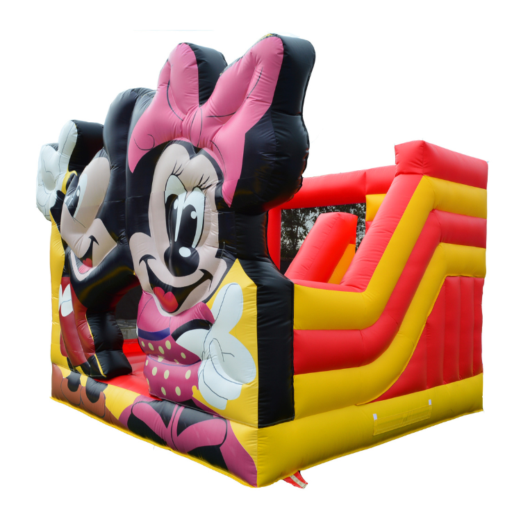 Mickey Mouse bounce house rental in Hanford red yellow and pink 13x13 inflatable